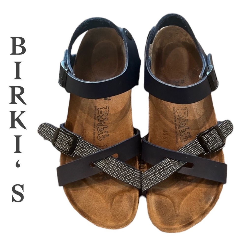 Birki's By Birkenstock Blue Leather Sandals Size EU‎ 38 US 7